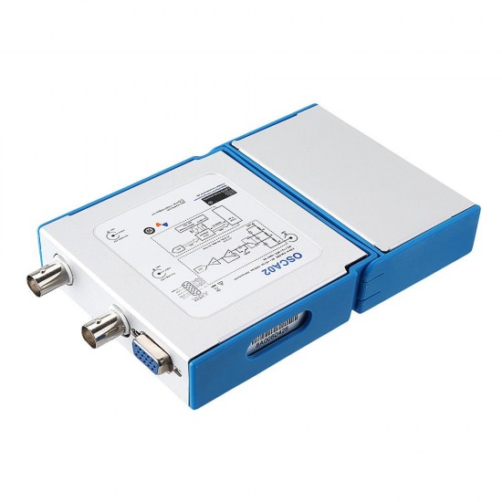 OSCA02 35MHz 2 CH Oscilloscope 100M/s Sampling Rate Hand-held Portable USB PC Virtual Digital Oscilloscope