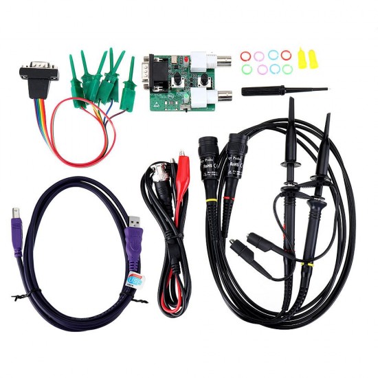 OSCA02 35MHz 2 CH Oscilloscope 100M/s Sampling Rate Hand-held Portable USB PC Virtual Digital Oscilloscope