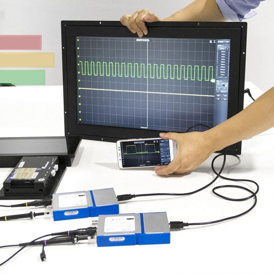 OSCA02 35MHz 2 CH Oscilloscope 100M/s Sampling Rate Hand-held Portable USB PC Virtual Digital Oscilloscope