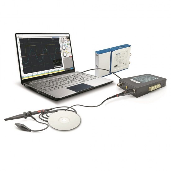 OSCH02 USB PC Virtual Digital Oscilloscope 100MHz Bandwidth 1GSa/s Sampling Rate Logic Analyzer 2 Channel