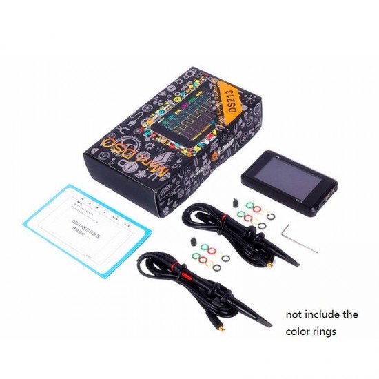 MINI DS213 Digital Storage Oscilloscope Portable 15MHz Bandwidth 100MSa/s Sampling Rate 2 Analog Channels+2 Digital Channels 3 Inch Screen With Logic Trigger