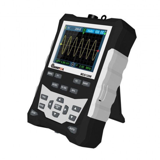 MDS120M Professional Digital Oscilloscope 120MHz Analog Bandwidth 500MS/s Sampling Rate 320x240 LCD Screen Support Waveform Storage with Backlight MDS120M Professional Digital Oscilloscope 120MHz Analog Bandwidth 500MS/s Sampling Rate 320x240 LCD Screen Support Waveform Storage with Backlight