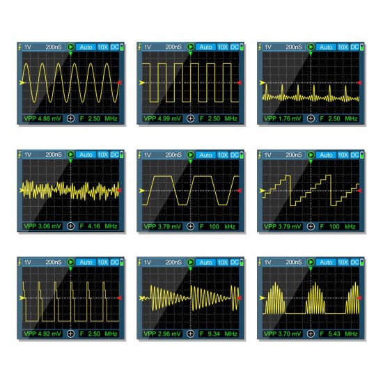 MDS120M Professional Digital Oscilloscope 120MHz Analog Bandwidth 500MS/s Sampling Rate 320x240 LCD Screen Support Waveform Storage with Backlight MDS120M Professional Digital Oscilloscope 120MHz Analog Bandwidth 500MS/s Sampling Rate 320x240 LCD Screen Support Waveform Storage with Backlight