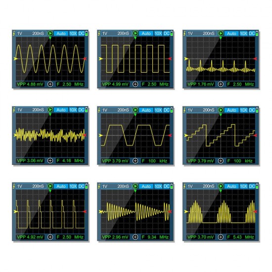 MDS120M Professional Digital Oscilloscope 120MHz Analog Bandwidth 500MS/s Sampling Rate 320x240 LCD Screen Support Waveform Storage with Backlight