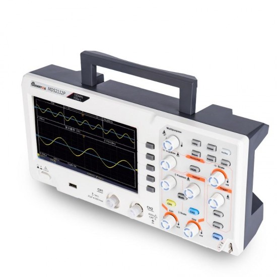 MDS2112P Ultra-thin Dual Channel Digital Storage Oscilloscope With 100MHz Bandwidth 1GS/s Sampling Rate 7 inch TFT Color Screen Automatic Waveform Measurement