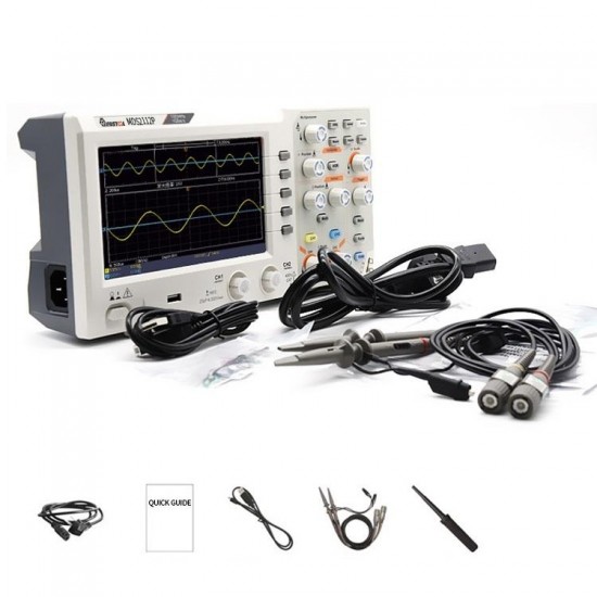 MDS2112P Ultra-thin Dual Channel Digital Storage Oscilloscope With 100MHz Bandwidth 1GS/s Sampling Rate 7 inch TFT Color Screen Automatic Waveform Measurement MDS2112P Ultra-thin Dual Channel Digital Storage Oscilloscope With 100MHz Bandwidth 1GS/s Sampling Rate 7 inch TFT Color Screen Automatic Waveform Measurement