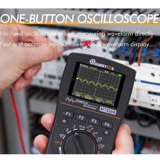 ET828 HD Intelligent Graphical Digital Oscilloscope Multimeter 2 in 1 With 2.4 Inches Color Screen 1MHz Bandwidth 2.5Msps Sampling Rate for DIY and Electronic Test Upgraded from MT8206 ET828 HD Intelligent Graphical Digital Oscilloscope Multimeter 2 in 1 With 2.4 Inches Color Screen 1MHz Bandwidth 2.5Msps Sampling Rate for DIY and Electronic Test Upgraded from MT8206