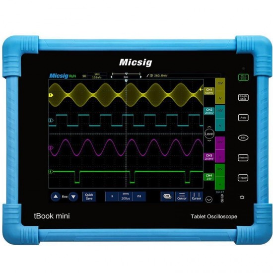 TO1104 100MHz Digital Tablet Oscilloscope 4CH 28Mpts 1GSa/s Oscilloscope Automotive Diagnostic Touch Screen with 8inch TFT LCD TO1104 100MHz Digital Tablet Oscilloscope 4CH 28Mpts 1GSa/s Oscilloscope Automotive Diagnostic Touch Screen with 8inch TFT LCD