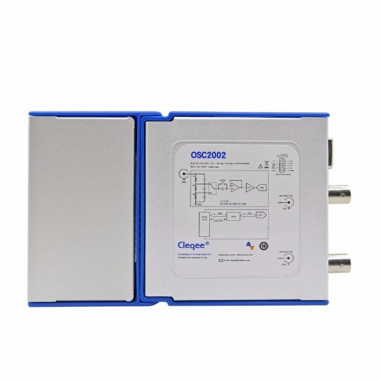 OSC2002 PC Virtual Digital Handheld Oscilloscope 2 Channel Bandwidth 50Mhz Sampling Data 1G with Probe USB cable