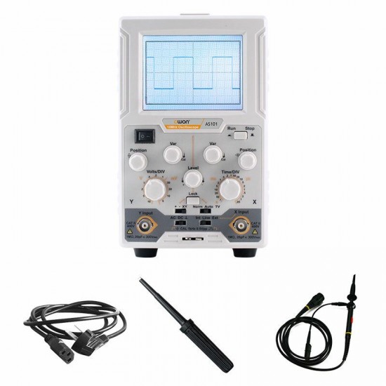 AS101 Digital Oscillosopce Benchtop 1 Channel 100MS/s Portable 10MHZ Osciloscopce AS101 Digital Oscillosopce Benchtop 1 Channel 100MS/s Portable 10MHZ Osciloscopce