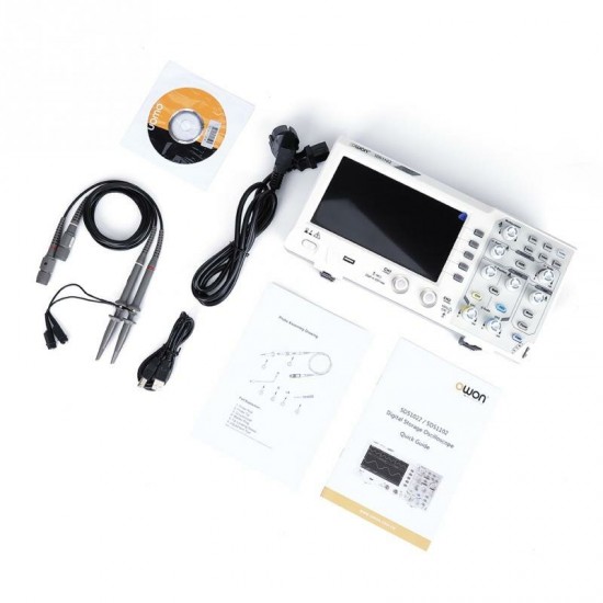 SDS1102 7'' LCD Oscilloscope 2-Channel Digital Oscilloscopes 100MHZ Bandwidth 1GS/s High Accuracy Oscilloscope SDS1102 7'' LCD Oscilloscope 2-Channel Digital Oscilloscopes 100MHZ Bandwidth 1GS/s High Accuracy Oscilloscope