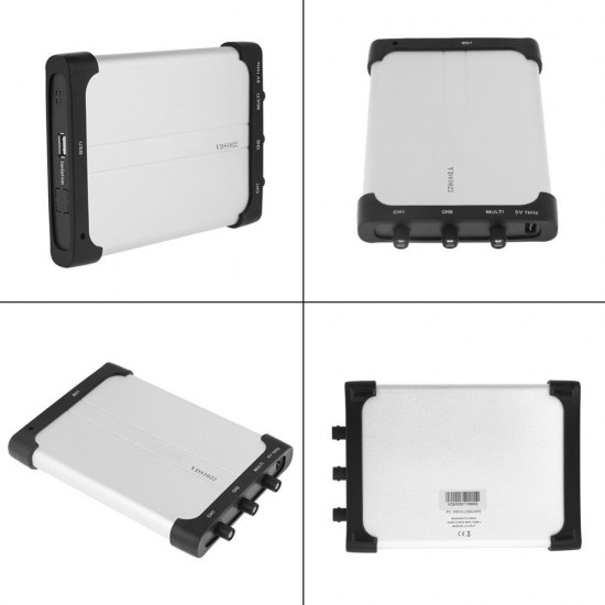 VDS1022 Virtual PC USB Oscilloscope 100MSa/S 25M Dual-Channel Oscilloscopes with Probe Cable Tools Accessory