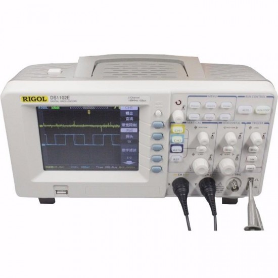 DS1102E Digital Oscilloscope 100MHz 1GSa/S DSO SDS1102CML / ADS1102CML 2 Channels +1 EXT trigger 2Mpts Memory