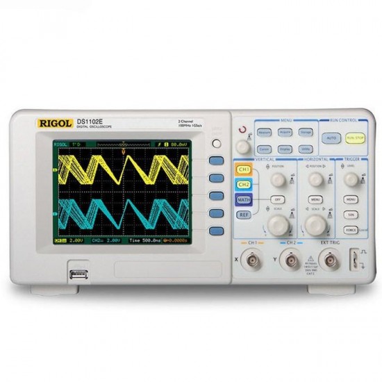DS1102E Digital Oscilloscope 100MHz 1GSa/S DSO SDS1102CML / ADS1102CML 2 Channels +1 EXT trigger 2Mpts Memory DS1102E Digital Oscilloscope 100MHz 1GSa/S DSO SDS1102CML / ADS1102CML 2 Channels +1 EXT trigger 2Mpts Memory