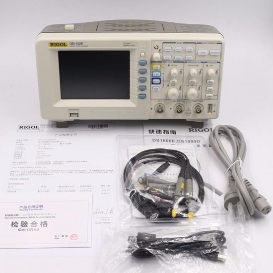 DS1102E Digital Oscilloscope 100MHz 1GSa/S DSO SDS1102CML / ADS1102CML 2 Channels +1 EXT trigger 2Mpts Memory DS1102E Digital Oscilloscope 100MHz 1GSa/S DSO SDS1102CML / ADS1102CML 2 Channels +1 EXT trigger 2Mpts Memory