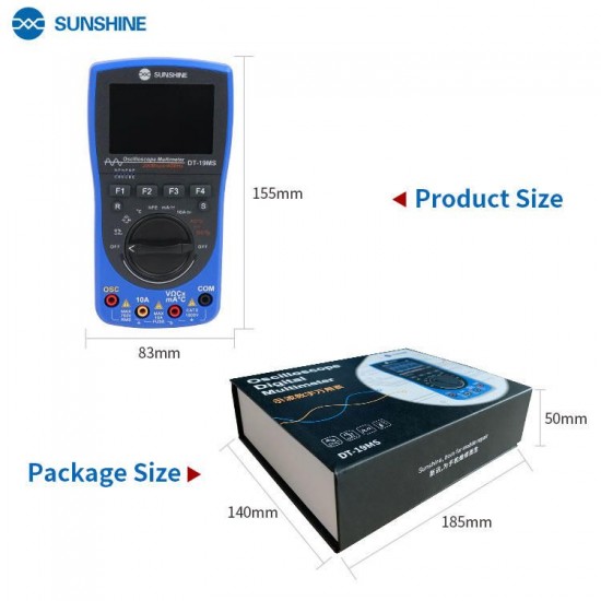 DT-19MS 2 in 1 Handheld Oscilloscope Multimeter For Mobile Phone Repair Multifunction LCD Display Test Meter DT-19MS 2 in 1 Handheld Oscilloscope Multimeter For Mobile Phone Repair Multifunction LCD Display Test Meter