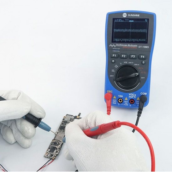 DT-19MS 2in1 Handheld Oscilloscope Multimeter For Mobile Phone Repair Multifunction LCD Display Test Meter