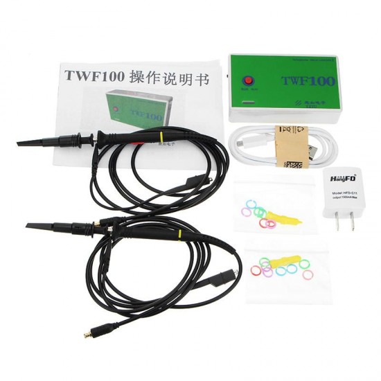 TWF100 bluetooth Oscilloscope Android 4.0 With 2CH USB Digital Mini Oscilloscope Support For PC /Mobile phone / PAD TWF100