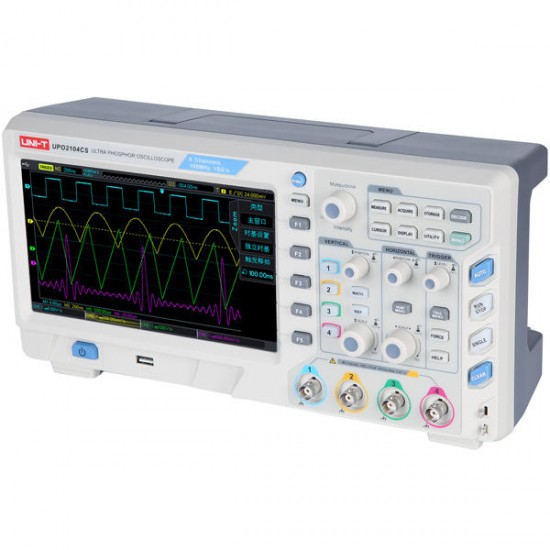 UPO2104CS 8'' TFT LCD 100MHz 4 Channels 1GS/s Ultra Storage Oscilloscope