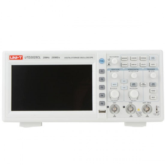 UTD2025CL 25MHz 250Ms/s Digital Storage Oscilloscope DSO 2Channels 7inch TFT LCD Scopemeter UTD2025CL 25MHz 250Ms/s Digital Storage Oscilloscope DSO 2Channels 7inch TFT LCD Scopemeter