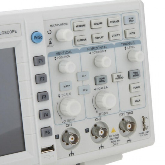 UTD2025CL 25MHz 250Ms/s Digital Storage Oscilloscope DSO 2Channels 7inch TFT LCD Scopemeter UTD2025CL 25MHz 250Ms/s Digital Storage Oscilloscope DSO 2Channels 7inch TFT LCD Scopemeter