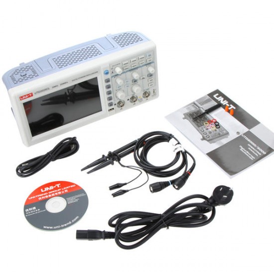UTD2025CL 25MHz 250Ms/s Digital Storage Oscilloscope DSO 2Channels 7inch TFT LCD Scopemeter UTD2025CL 25MHz 250Ms/s Digital Storage Oscilloscope DSO 2Channels 7inch TFT LCD Scopemeter