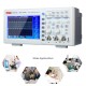 UTD2102e Digital Oscilloscope 100MHz with USB OTG Logic Analyzer Bandwidth 2 Channels 500Ms/S Storage Portable 7'' TFT LCD Scopemeter