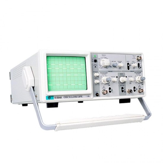 V-5040 Handheld Oscilloscope 40Mhz Analog Oscilloscope with 6'' CRT 2 Channels 2 Tracing Dual Channel Analogue Oscilloscope