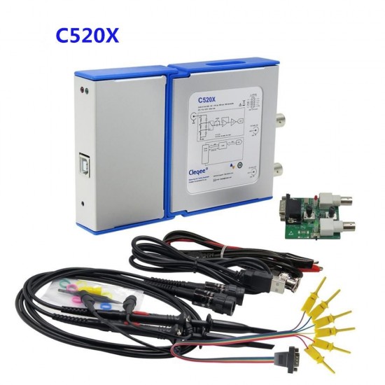 Virtual Digital Handheld Oscilloscope can connect Android & PC 2 Channel Bandwidth 20Mhz/50Mhz Sampling Data 50M/1G