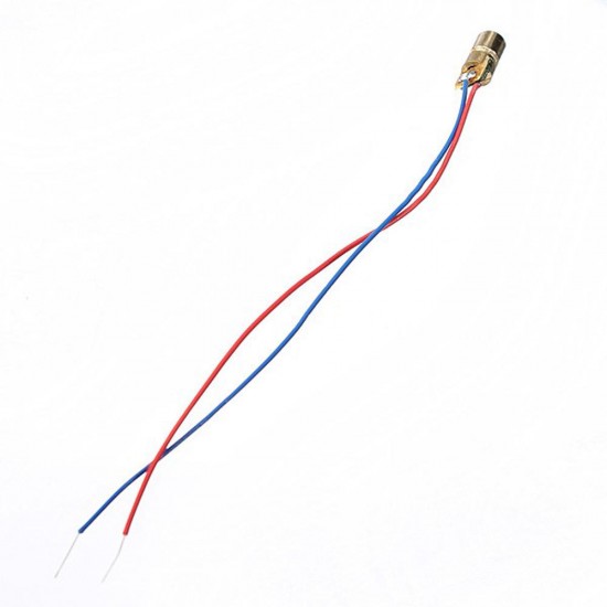 100 pcs DC 5V 5mW 650nm 6mm Laser Dot Diode Module Red Copper Head Tube