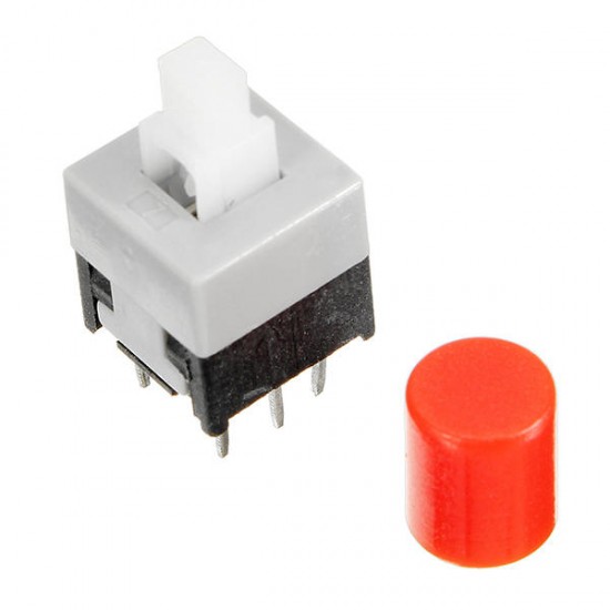 10Pcs CJMCU-010 With Lock Button Self-locking Switch Double Row Switch