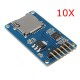 10Pcs Micro SD TF Card Memory Shield Module SPI Micro SD Adapter 10Pcs Micro SD TF Card Memory Shield Module SPI Micro SD Adapter