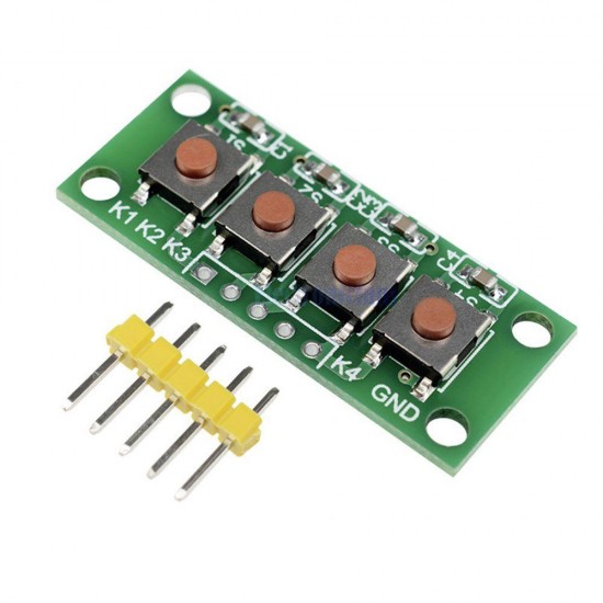 10pcs 1x4 4 Keys Button 5 Pin Keypad Keyboard Module Mcu Board for Student Class Design Graduation Project Ex