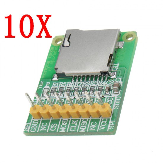 10pcs 3.5V / 5V Micro SD Card Module TF Card Reader SDIO/SPI Interface Mini TF Card Module 10pcs 3.5V / 5V Micro SD Card Module TF Card Reader SDIO/SPI Interface Mini TF Card Module