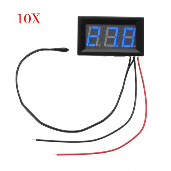 10pcs Blue DC 5V To 12V -50°C To -110°C Digital Thermometer Monitor Multipurpose Thermometer