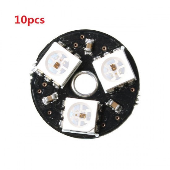10pcs CJMCU-3bit WS2812 RGB LED Full Color Drive LED Light Circular Development Board 10pcs CJMCU-3bit WS2812 RGB LED Full Color Drive LED Light Circular Development Board