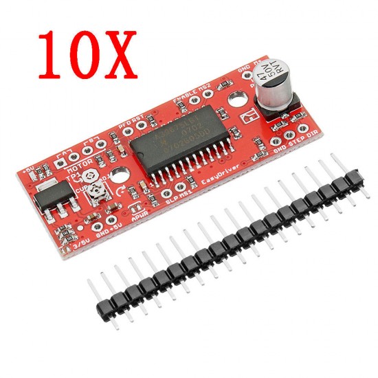 10pcs DC 7V To 30V 150mA To 750mA A3967 Easy Driver Stepper Motor Driver Board 10pcs DC 7V To 30V 150mA To 750mA A3967 Easy Driver Stepper Motor Driver Board