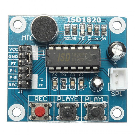 10pcs ISD1820 3-5V Voice Module Recording And Playback Module Control Loop / Jog / Single Play for Arduino - products that work with official Arduino boards