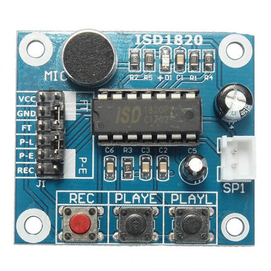 10pcs ISD1820 3-5V Voice Module Recording And Playback Module Control Loop / Jog / Single Play for Arduino - products that work with official Arduino boards 10pcs ISD1820 3-5V Voice Module Recording And Playback Module Control Loop / Jog / Single Play for Arduino - products that work with official Arduino boards