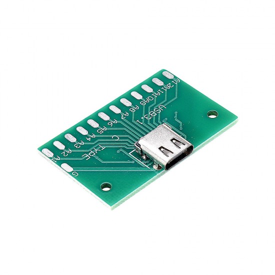 10pcs TYPE-C Female Test Board USB 3.1 with PCB 24P Female Connector Adapter For Measuring Current Conduction