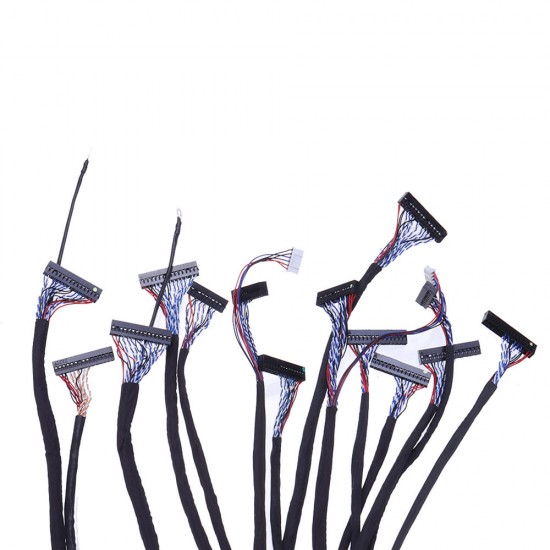 14 Sets Commonly LCD LVDS Screen Cable For 10-65 Inch Screen Monitor Repair Driver Board Universal Cable 14 Sets Commonly LCD LVDS Screen Cable For 10-65 Inch Screen Monitor Repair Driver Board Universal Cable