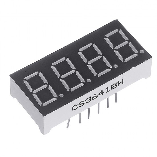 1PC 0.36Inch 7 Segment 4 Digit Common Anode 0.36 Inch RED LED Digital Display 1PC 0.36Inch 7 Segment 4 Digit Common Anode 0.36 Inch RED LED Digital Display