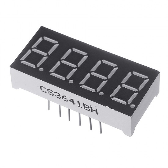 1PC 0.36Inch 7 Segment 4 Digit Common Anode 0.36 Inch RED LED Digital Display 1PC 0.36Inch 7 Segment 4 Digit Common Anode 0.36 Inch RED LED Digital Display