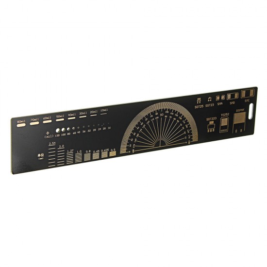 20cm Multifunctional PCB Ruler Measuring Tool Resistor Capacitor Chip IC SMD Diode Transistor Package 180 Degrees 20cm Multifunctional PCB Ruler Measuring Tool Resistor Capacitor Chip IC SMD Diode Transistor Package 180 Degrees