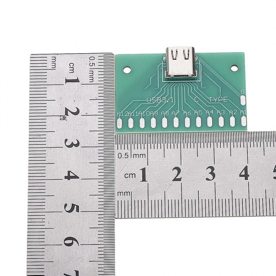 20pcs TYPE-C Female Test Board USB 3.1 with PCB 24P Female Connector Adapter For Measuring Current Conduction
