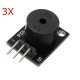 3Pcs 3.5-5.5V Standard Passive Buzzer Module 3Pcs 3.5-5.5V Standard Passive Buzzer Module
