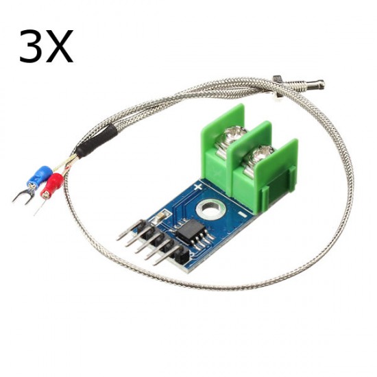 3Pcs MAX6675 Sensor Module Thermocouple Cable 1024 Celsius High Temperature Available 3Pcs MAX6675 Sensor Module Thermocouple Cable 1024 Celsius High Temperature Available