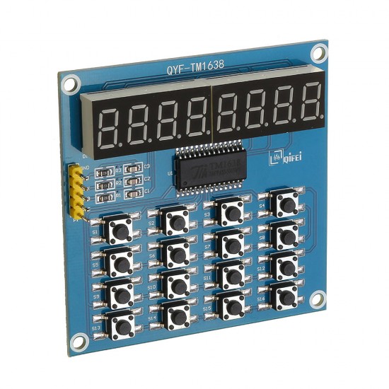 3pcs TM1638 3-Wire 16 Keys 8 Bits Keyboard Buttons Display Module Digital Tube Board Scan And Key LED for Arduino - products that work with official Arduino boards 3pcs TM1638 3-Wire 16 Keys 8 Bits Keyboard Buttons Display Module Digital Tube Board Scan And Key LED for Arduino - products that work with official Arduino boards