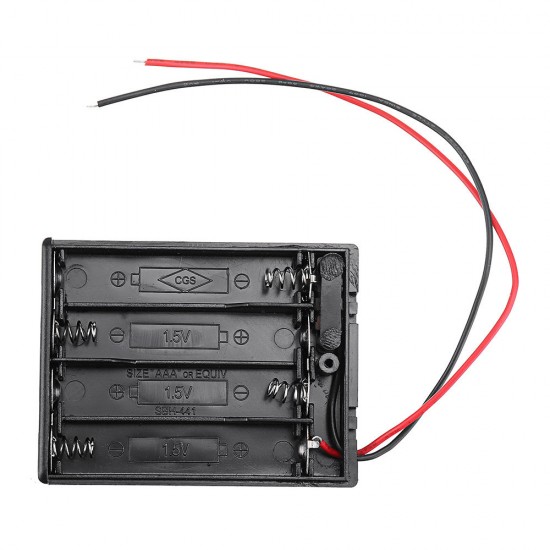 4 Slots NO.7 AAA Battery Box Battery Holder Board with Switch for 4 x AAA Batteries DIY kit Case 4 Slots NO.7 AAA Battery Box Battery Holder Board with Switch for 4 x AAA Batteries DIY kit Case