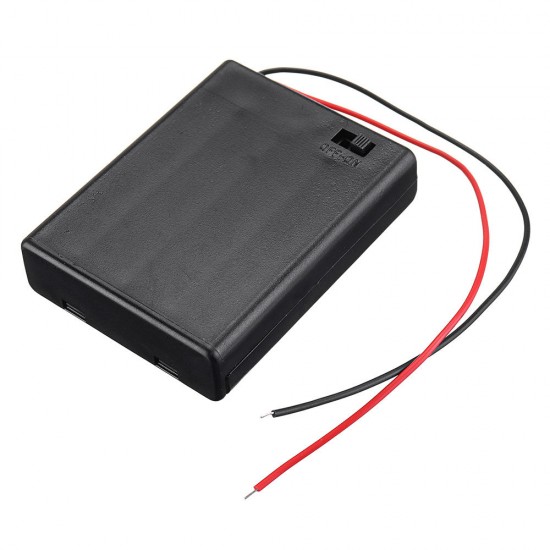 4 Slots NO.7 AAA Battery Box Battery Holder Board with Switch for 4 x AAA Batteries DIY kit Case 4 Slots NO.7 AAA Battery Box Battery Holder Board with Switch for 4 x AAA Batteries DIY kit Case